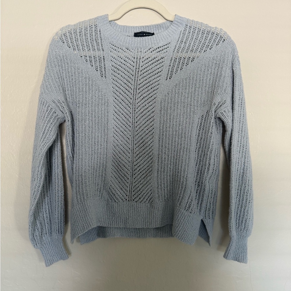 Lucky Brand Soft Gray Women's Crew Neck Sweater